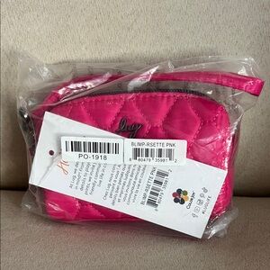 NWT Lug Blimp Zip Around Wristlet Pouch in Rosette Pink